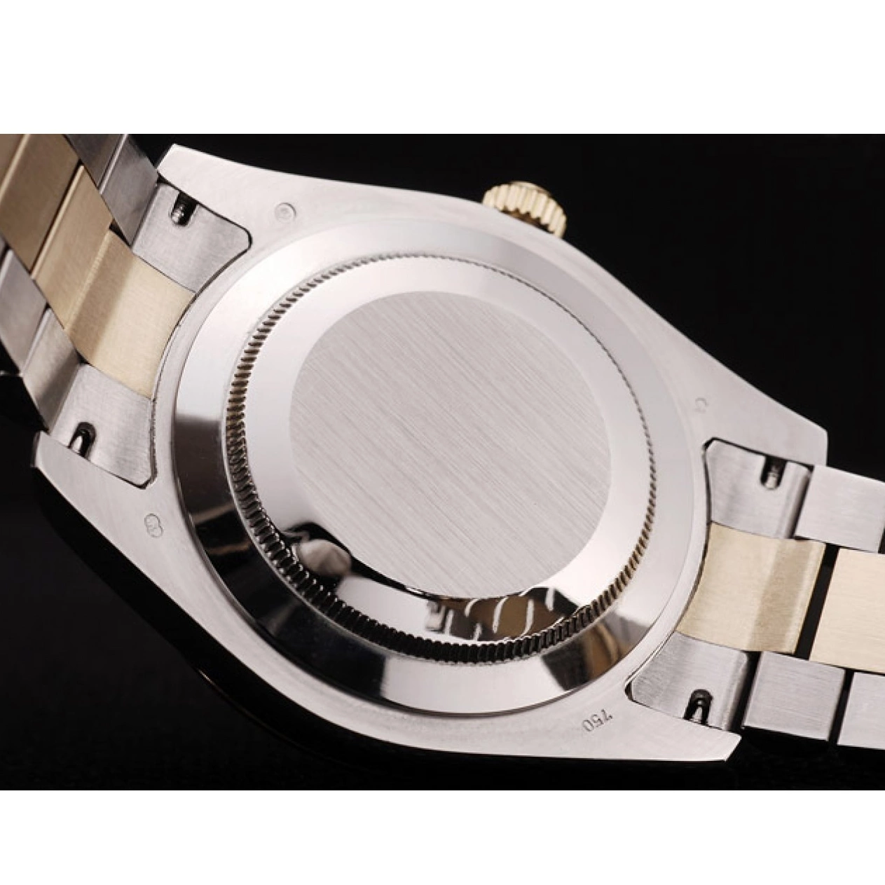 MiroTime 0704 Rolex DateJust Gold Ribbed Pattern Bezel Brown Dial
